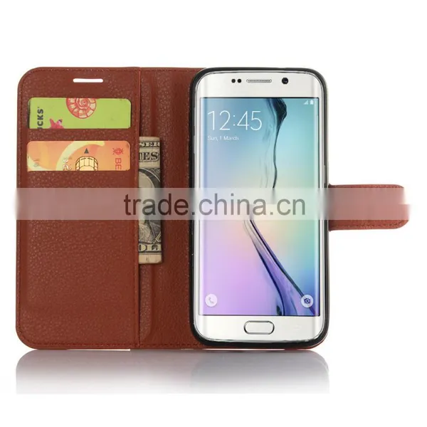 Wholesale Folio Stand Case for Samsung GALAXY S7 Edge PU Leather Flip Cover With Wallet photo-2