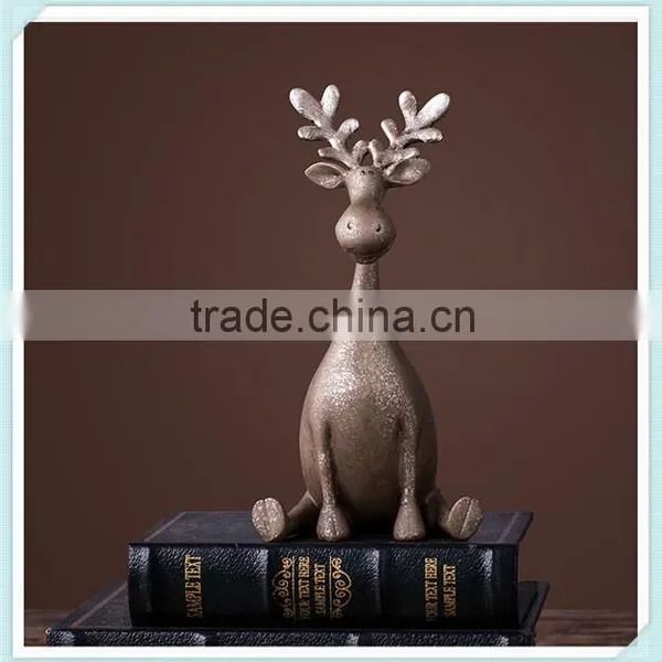 Resin Cute Christmas Deer Statue Christmas Gift photo-2