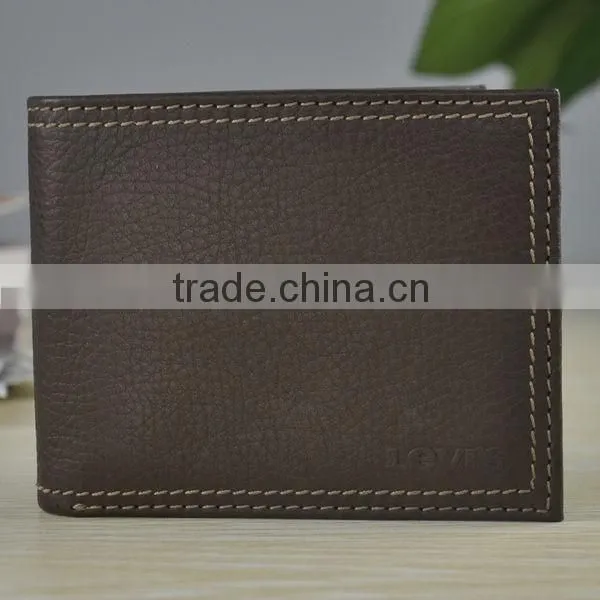 13003 Bill-fold Business Style Brown Cheap Mens Leather Wallet photo-2