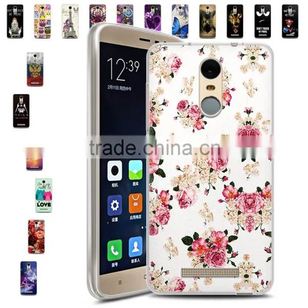Instock Carton Art Printed Cute Flora Flowers Case For RedMI Note3 Animal Painting Soft TPU Cover For Xiaomi RedMI Note3 photo-2