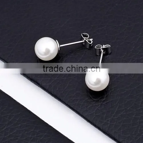Fashion Earring Made in Stainless Steel , Water Droplet Pearl Earring,pearl Jewelry photo-2