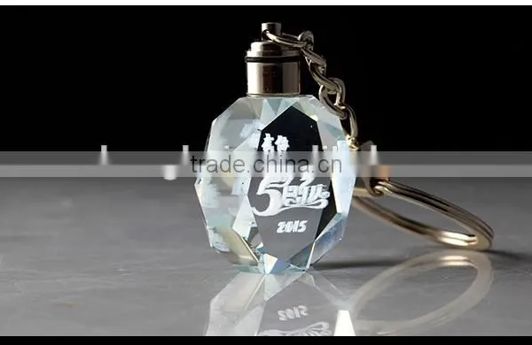 2016 Lovely Hello Kitty Transparent Crystal Keychain ,3d Laser Keychain photo-3