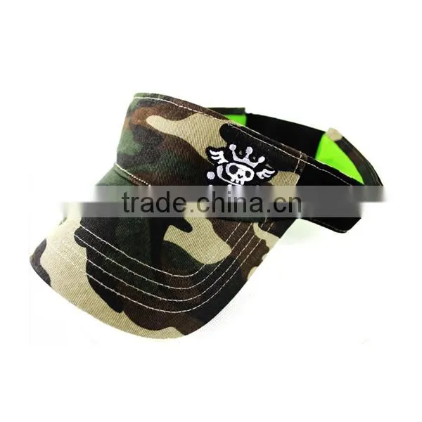 Custom Cotton Embroidery Camo Sun Visor Caps Sun Visor Camo Hat photo-4