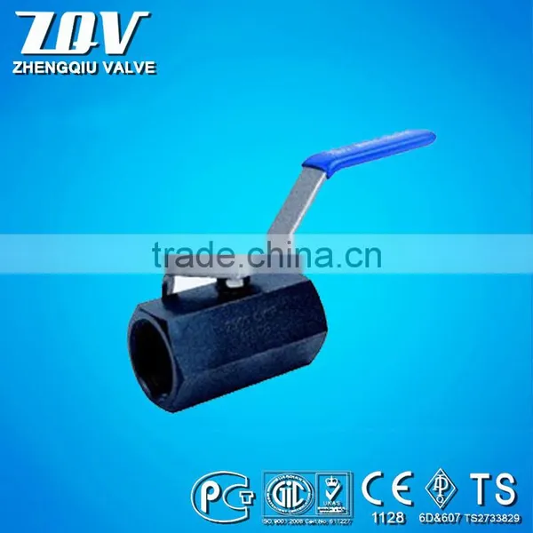 1PC Forged Steel Reduce Bore Screw Threaded Bar Stock Hexagon Ball Valve