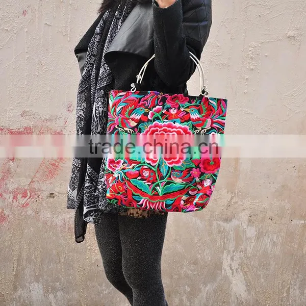 Fashion 2016 Thai Ethnic Bohemian Style Embroidered Woman Handbag