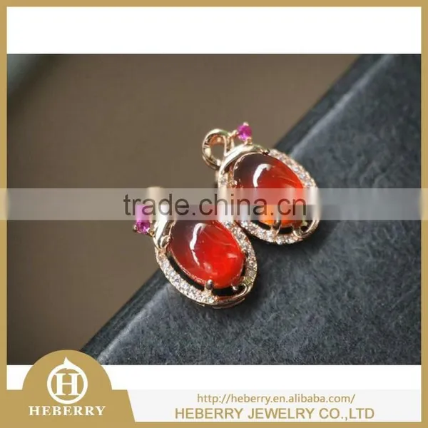 Fashion Natural Crystal Gemstone Earrings With 925 Sterling Silver photo-5