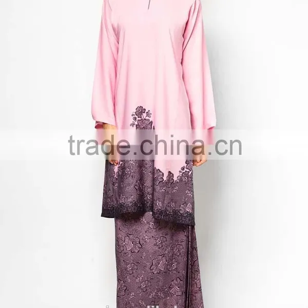 Loose Style Embroidered Matched Scarf Women Muslim Dress photo-6