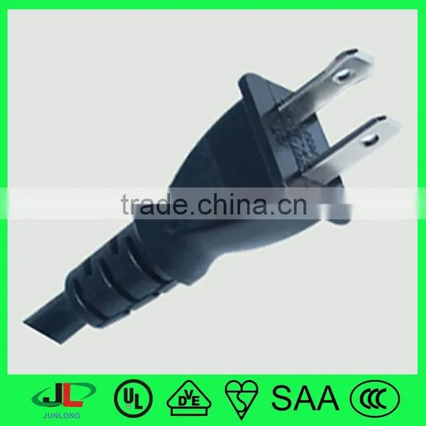 UL Male Female ac Power Cord Plug 2 Pin American Polarized Plug photo-3