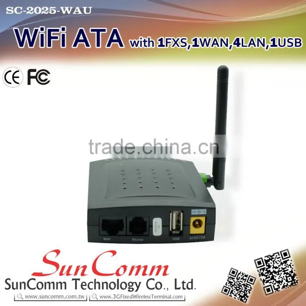 SC-2025-WAU Mini USB WiFi Voip ATA Support 802.11n, up to 150Mps photo-2