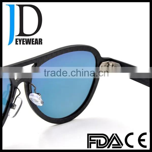 Latest Fashion Flat Top Aviator Carbon Fiber Sunglasses photo-6