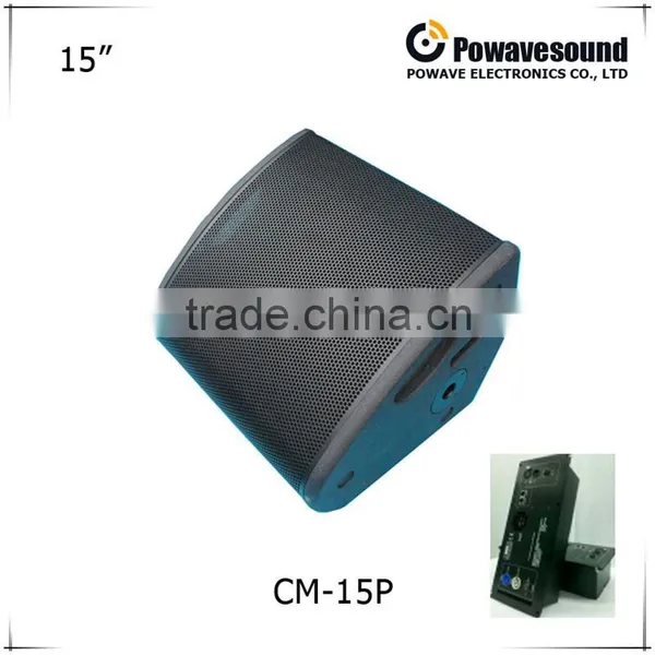 CM-15P Powavesound 15 Inch Coaxial Powered Stage Monitor Active Loudspeaker Living Audio Speakers
