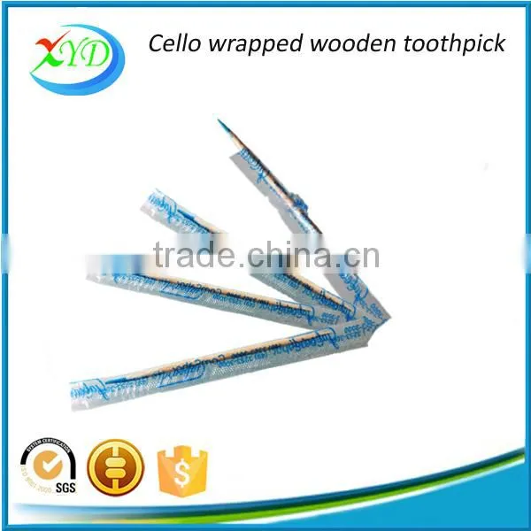 2016 Hot Sales Individually Cello Wrapped Wooden Toothpick photo-3