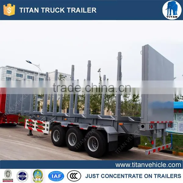 Timber Wood Lumber Forest Log Loader Trailer With Removable Posts photo-3