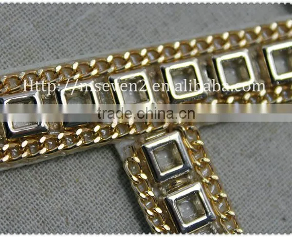 Elegant Gold Chain Felt Fabric Collar, New Design Collar Necklace for Women Garment photo-4