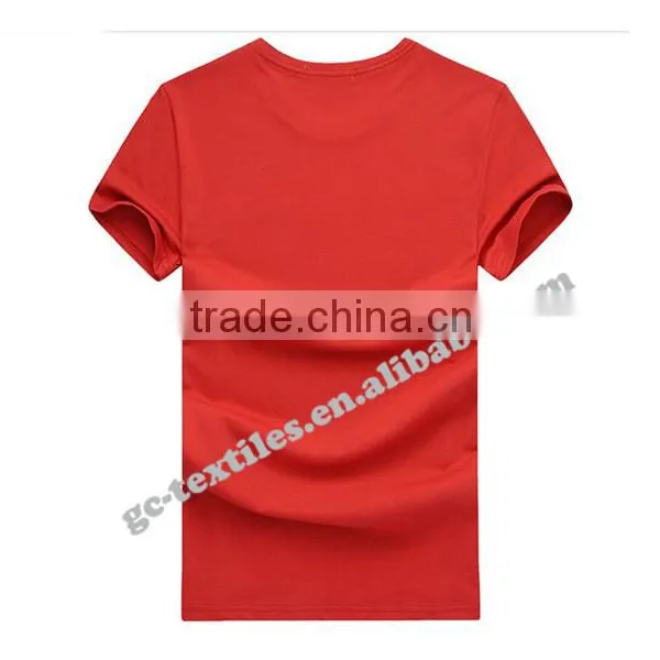 Discharging Printed Round-collar Men's Short Sleeve T-shirts photo-2