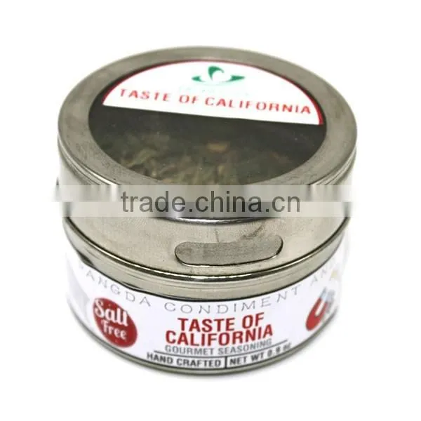 Taste of California-gourmet Spice Blends in Megnetic Stainless Steel Can With 2 Puring Options for Shaking and Pouring photo-5