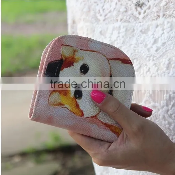 2016 3D Animal Wallet Holders Zipper PU Leather Money Wallet Short Small Wallet Purse (XJWP1625) photo-3