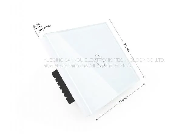 US Standard One Gang Two Way Crystal Glass Panel Touch Switch photo-2