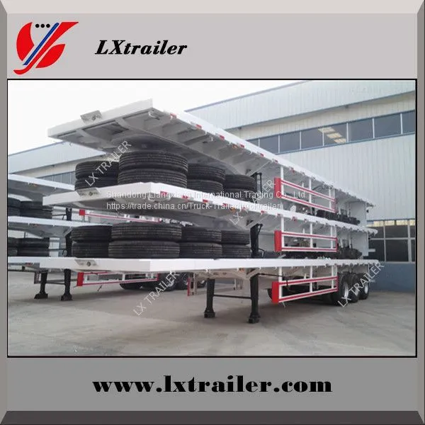 Sinotruk 3 Axles Flatbed Container Semi Trailer photo-4