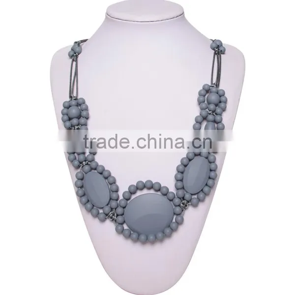 Silicone Bead Necklace FDA 2016 Wholesale Blue Red Necklaces Amber 100% Food Grade Silicone BPA photo-2