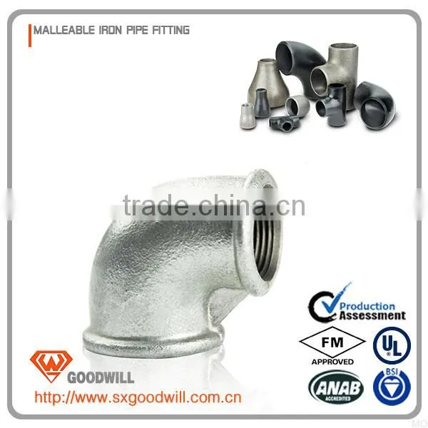 Galvanized Malleable Iron Pipes Fittings 90 Degree Elbow photo-2
