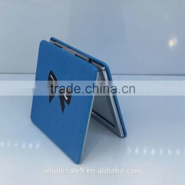 Square Pu Leather Folding Cosmetic Mirror photo-2