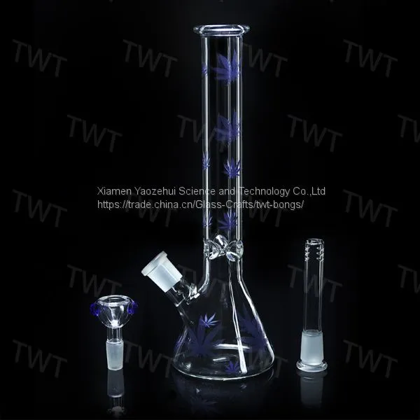 Beaker Base Bongs Glass Bongs Ice Catcher Thickness Glass for Smoking With 14-19 Downstem and 14mm Bowl 10.5