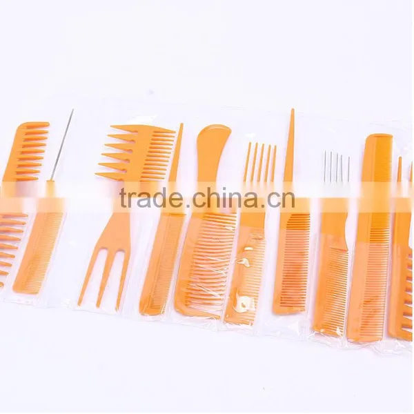 10pcs Professional Salon Hair Styling Hairdressing Black Plastic BarbersBrush Combs Set Hair Comb Set,Good for Barber photo-6