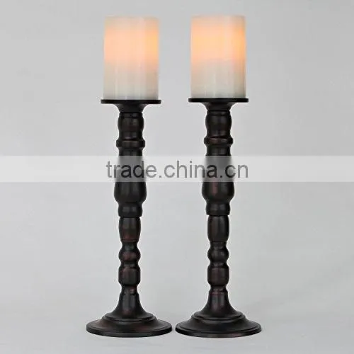 Ivory Flameless Pillar Candles With Timers photo-5