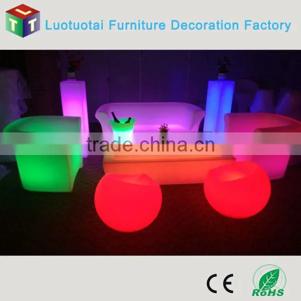 Commercial Living Room 16 Color Change Led Sofa Set With Tea Table photo-2