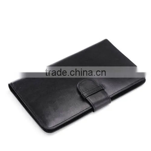 Mens Leather Travel Wallet Passport Holder Document Ticket ID Case photo-4