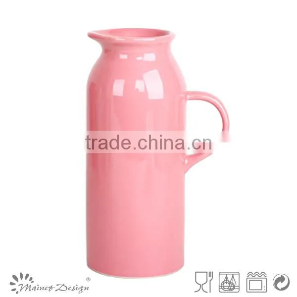 Hot Selling Delicate Solid Colour Stoneware Houseware Ceramic Pitcher photo-3