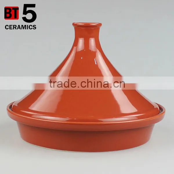 10" Brown Color Personalized Ceramic Moroccan Tagine photo-3