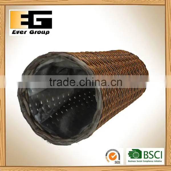 Brown Hand Woven Flowerpot With PVC Inner/Garden Planter photo-4
