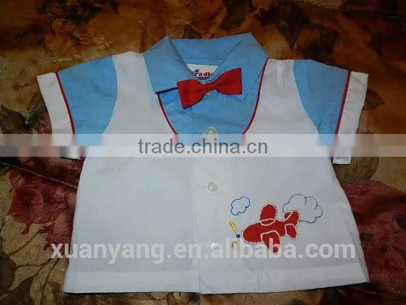 Short Sleeve Three Pieces 100% Cotton High Quality Infant Baby Boy Child Bowtie Gentleman Clothing Summer Wear It Spring Season photo-3