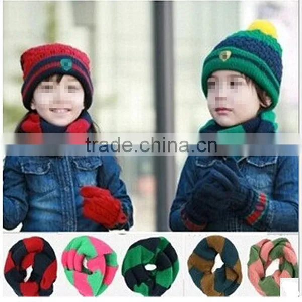 Englishism 5 Colors Choice Autumn and Winter Warm Double Color Acrylic Winter Woolen Children Scarf photo-4