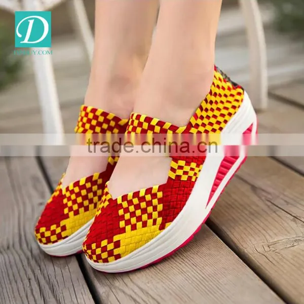 Women Casual High Sole Shoes 2016 Summer Fashion Breathable photo-4