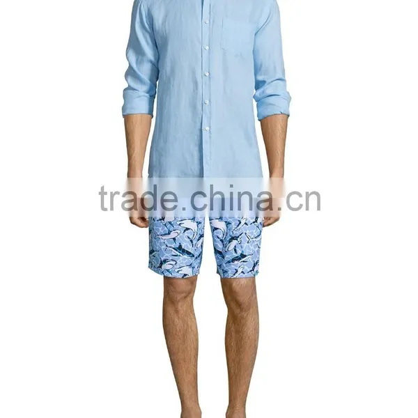 2017 Wholesale Man Fashion Print Swim Trunks Beach Shorts Summer Swim Sports Shorts photo-3