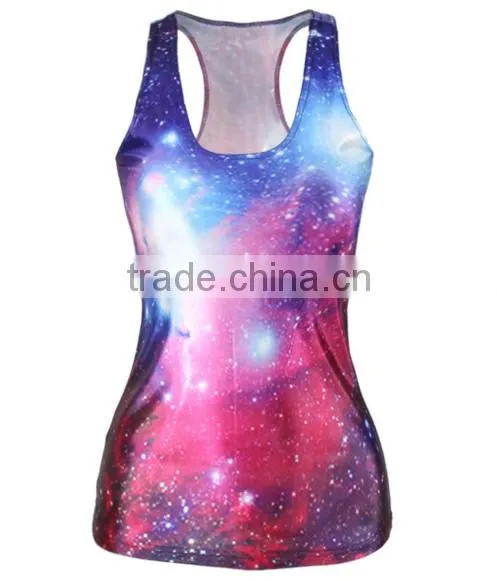 Tight-fitting Vest Van Gogh Digital Print Women 's T - Shirt photo-4