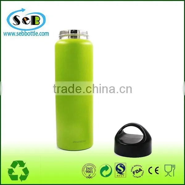 750ml Double Wall Vacuum Insulated Stainless Steel Leak Proof Sports Water Bottle Green photo-3