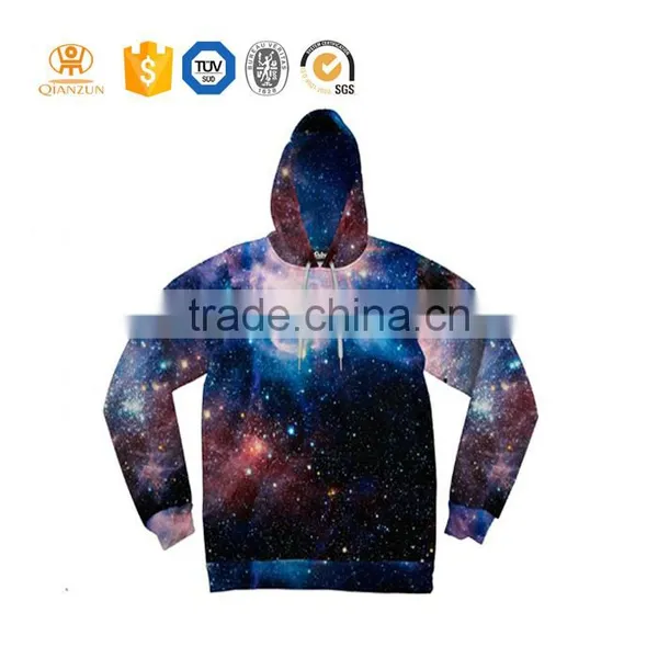 Galaxy Sublimation Custom Fashion Hoodies 100 Polyester Sweatshirt photo-2