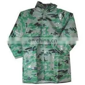 PVC polyester raincoat camo