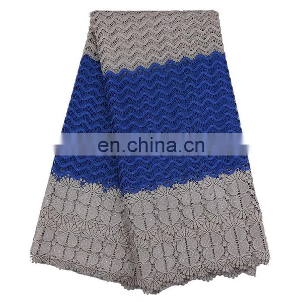 New Arrival African Lace Fabrics High Quality Cord Guipure Lace Fabric Women Nigerian Water Soluble Lace Fabric With Beads photo-6