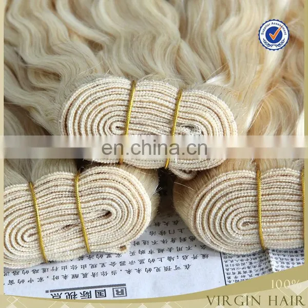 Grade 6 A Brazilian Remy Hair Blonde Color Big Curly Hair Weave photo-4