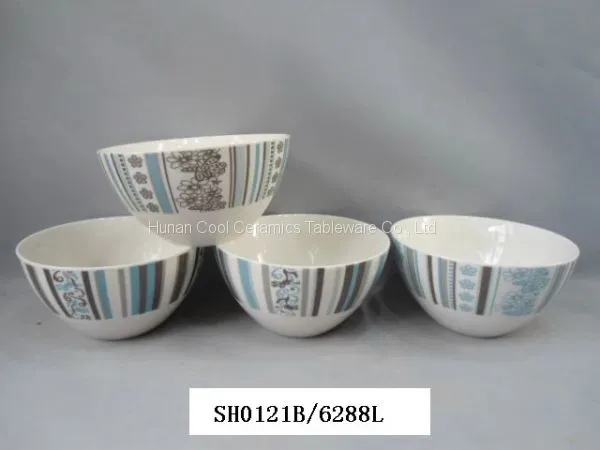 Promotional Sweet Carton Decal Ceramic Bowl for Food Container photo-3