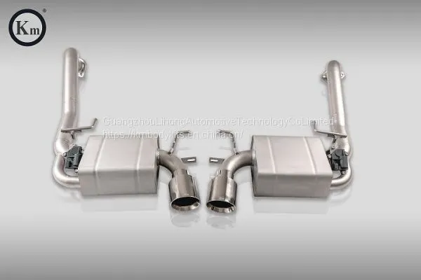 Km fit for 2017-up Porsche Cayman 718 boxster exhaust system exhaust tip