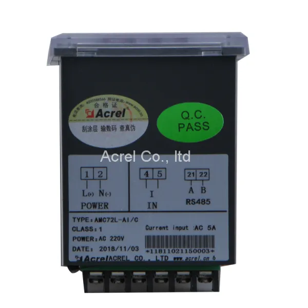 Acrel AMC72L-AI/C LCD Digital Single Phase Current Monitor Panel Meter With Rs485 photo-3