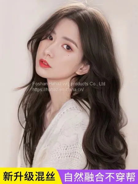 Wig Female Long Hair a Piece of U-shaped Long Curl Hair With Large Wave Invisible Patch to Receive the Wig photo-3