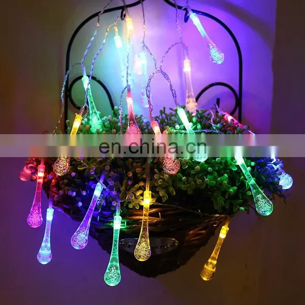 Garden Decoration Christmas Battery Powered Water Drop String Light Festival Decoration Light photo-2