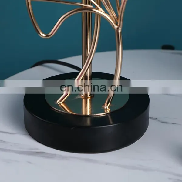 Popular New Design Relief Ginkgo Leaf Shape Modern Luxury Table Lamp for Hotel Home Decor photo-7